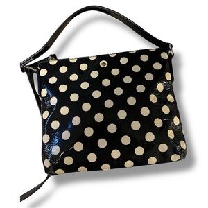 Kate Spade New York black and white polka dot handbag